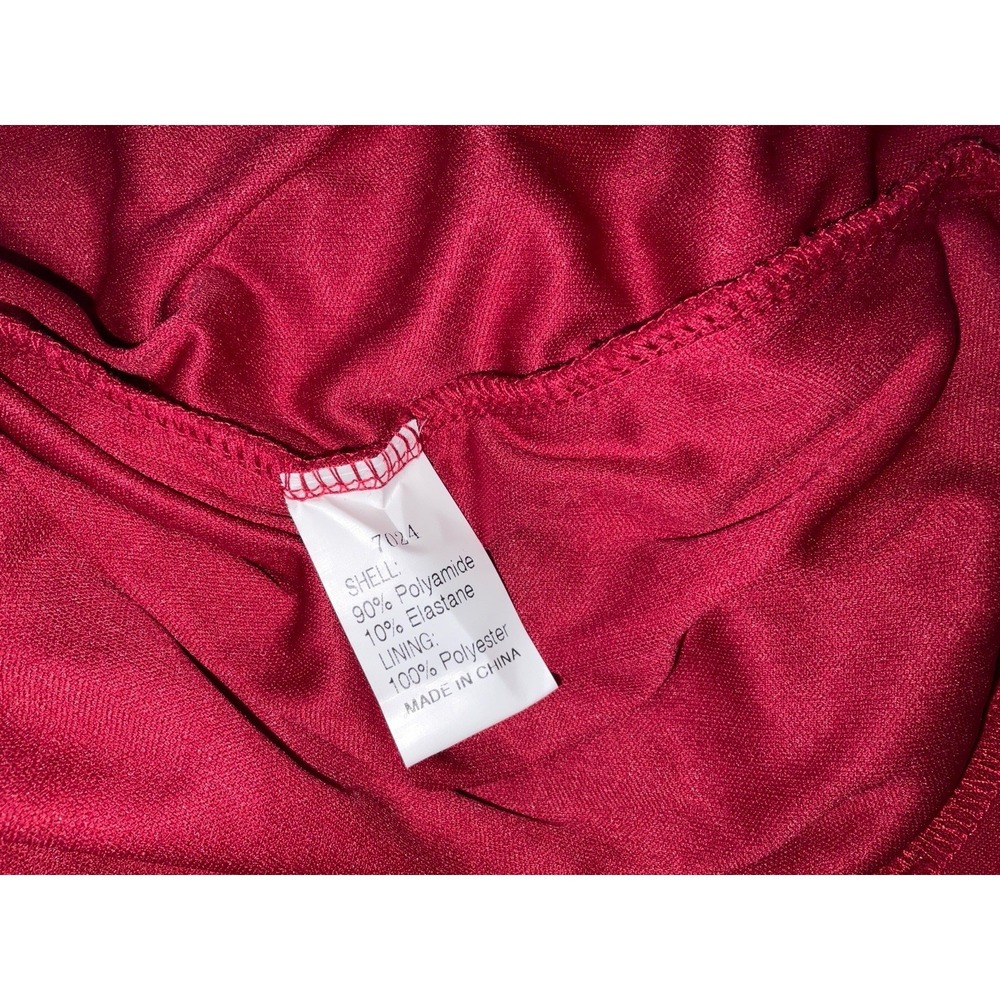 NWT Women's Pretty Garden Cold Shoulder Ruched Bodycon Dress Red - Small - Picture 8 of 8